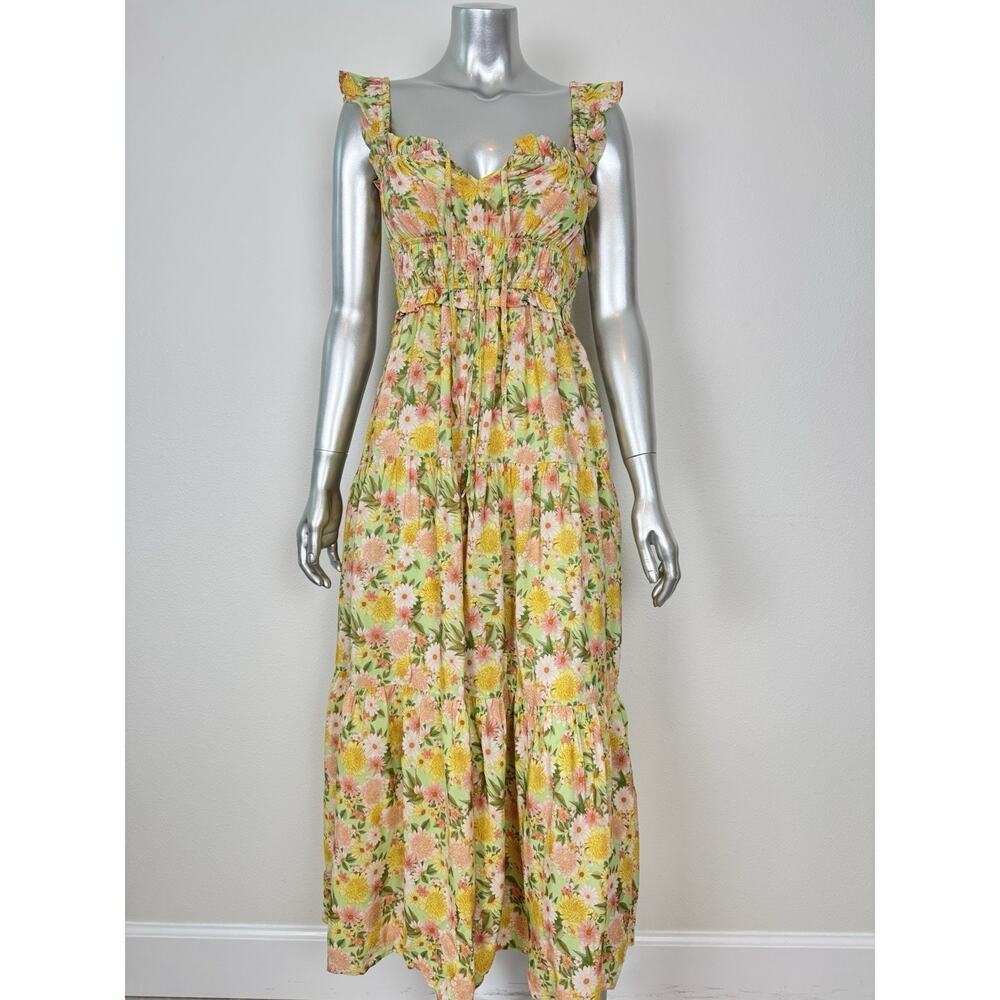 Yumi Kim Maxi Dress Floral Print Frill Sleeve Libby S - Picture 5 of 13